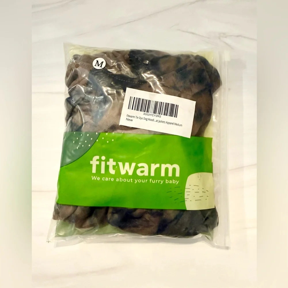 Fitwarm Tie Dye Cozy Dog Hoodie Size Medium Blue Camo